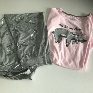 Brand New Sloth Pajamas, Size L.